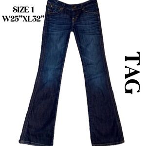 TAG NWOT WOMENS JEANS FLARE SIZE 1/W25”XL32”